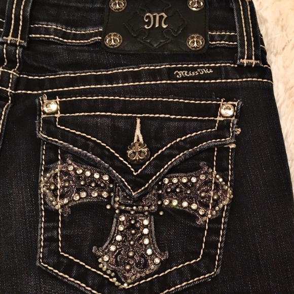 Miss Me Denim - Miss Me Cross Pocket Skinny Jeans-Size 30
